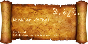 Winkler Ábel névjegykártya